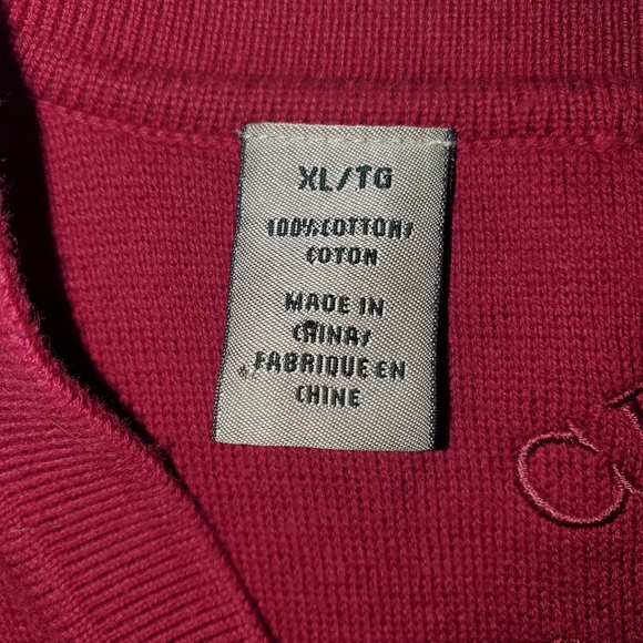 Cutter & Buck Washington State Cougars Red Mainsail Sweater-knit Mens Zip XL - Picture 4 of 7